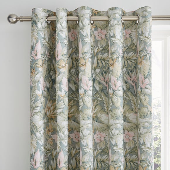 Soft Tropics Blackout Eyelet Curtains - image 1