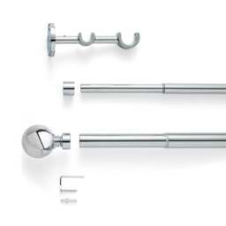 Ashton Double Layer Extendable Metal Curtain Pole - thumbnail 2