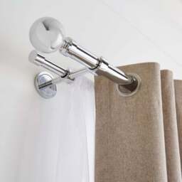 Ashton Double Layer Extendable Metal Curtain Pole - thumbnail 4