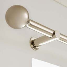 Contemporary Ball Fixed Metal Curtain Pole with Rings - thumbnail 3