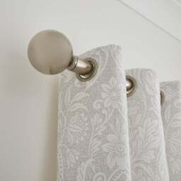 Contemporary Ball Fixed Metal Curtain Pole with Rings - thumbnail 4