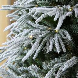 7ft Pre-lit Flocked Downswept Christmas Tree - thumbnail 2