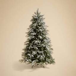 7ft Pre-lit Flocked Downswept Christmas Tree - thumbnail 3