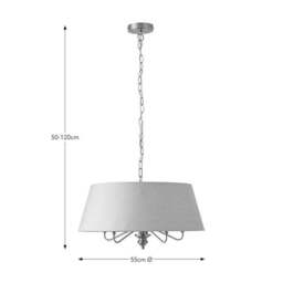 Enid 5 Light Adjustable Chandelier - thumbnail 6