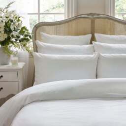Dorma Elmley Embroidered 100% Cotton Sateen Duvet Cover & Pillowcase Set - thumbnail 2