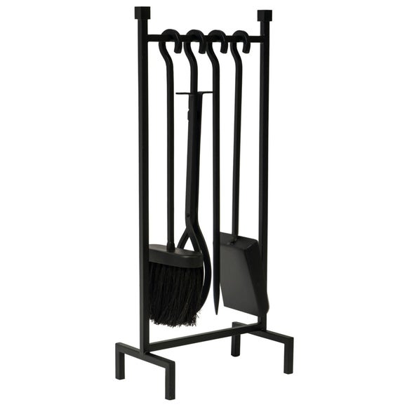 Ivyline Small 4 Piece Iron Hanging Fireside Set