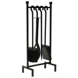Ivyline Small 4 Piece Iron Hanging Fireside Set