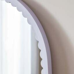 Remi Arched Scalloped Full Length Leaner Mirror - thumbnail 2