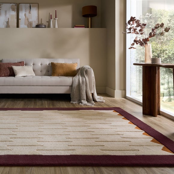 Mara Chevron Border Wool Rug - image 1