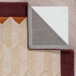 Mara Chevron Border Wool Rug - thumbnail 3