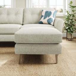 Sven Chunky Chenille Footstool - thumbnail 3