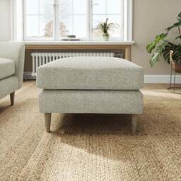 Sven Chunky Chenille Footstool - thumbnail 2