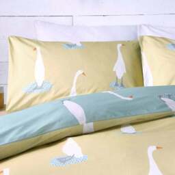 Puddles the Duck Yellow Duvet Cover and Pillowcase Set - thumbnail 2