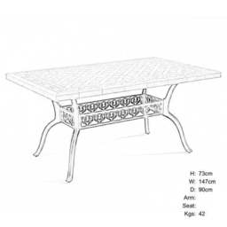 Roselane Rectangular Table - thumbnail 5