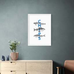 East End Prints Fish and Chips Print by Rocket Jack
