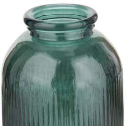 Tall Ribbed Recycled Glass Vase - thumbnail 3