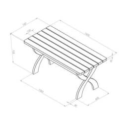 Harriet Wooden Rectangle Garden Dining Table - thumbnail 5