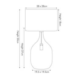 Stellar Dual Light Glass Table Lamp - thumbnail 4