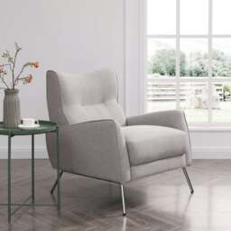 Clara Linen Effect Accent Chair - thumbnail 1