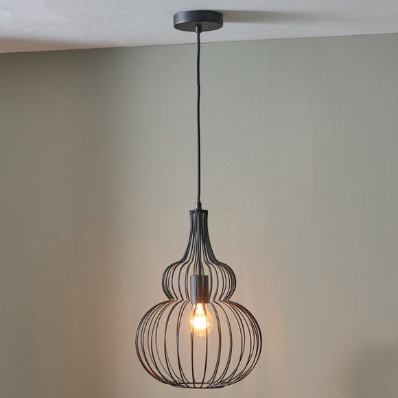 Dania Metal Shaped Wire Pendant Light - image 1