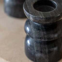 Set of 2 Azuaga Marble Candlestick Holders - thumbnail 2