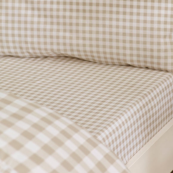 Catherine Lansfield Bamford Gingham Check Polycotton Fitted Sheet - image 1