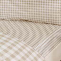 Catherine Lansfield Bamford Gingham Check Polycotton Fitted Sheet - thumbnail 1