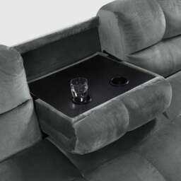 Margo Velvet with Storage Double Sofa Bed - thumbnail 3