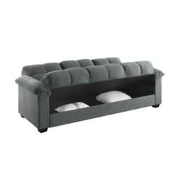 Margo Velvet with Storage Double Sofa Bed - thumbnail 4