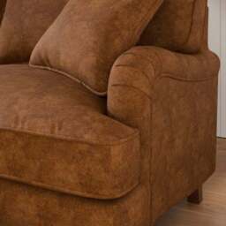Beatrice II Relaxed Faux Leather 3 Seater Sofa Bed - thumbnail 4