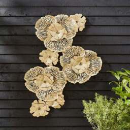 Luxe Floral Gold Metal Wall Art - thumbnail 2