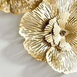 Luxe Floral Gold Metal Wall Art - thumbnail 3