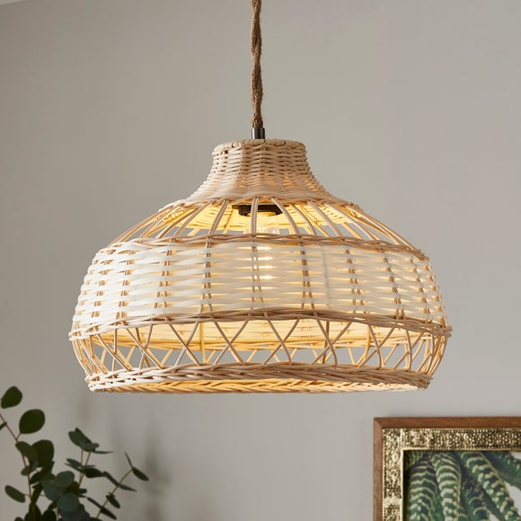Carmen Rattan Easy Fit Pendant Shade - image 1