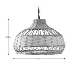 Carmen Rattan Easy Fit Pendant Shade - thumbnail 4