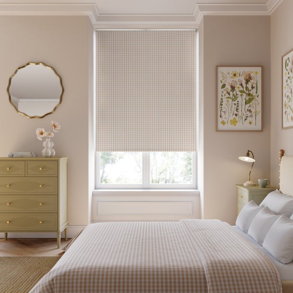 Portloe Gingham Check Blackout Made to Measure Roller Blind - image 1