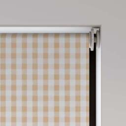 Portloe Gingham Check Blackout Made to Measure Roller Blind - thumbnail 5