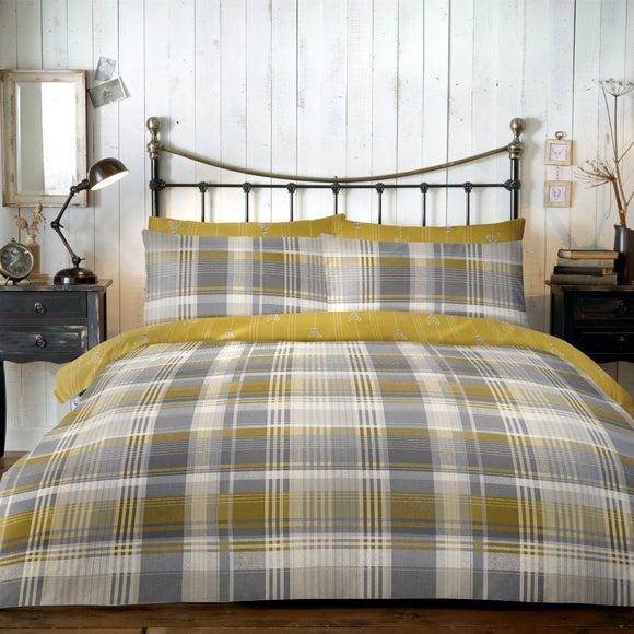 Dreams & Drapes Lodge Connolly Check 100% Brushed Cotton Duvet Cover & Pillowcase Set - image 1