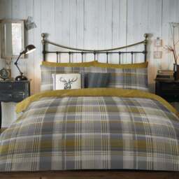 Dreams & Drapes Lodge Connolly Check 100% Brushed Cotton Duvet Cover & Pillowcase Set - thumbnail 2