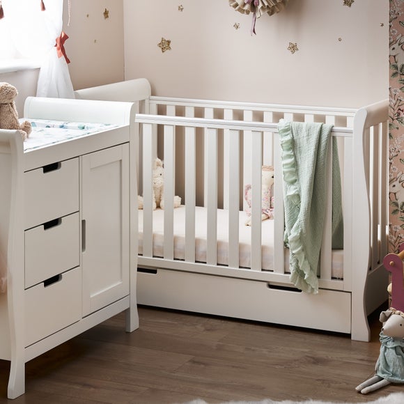 Obaby Stamford Mini 2 Piece Nursery Room Set, White - image 1