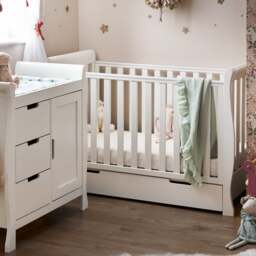 Obaby Stamford Mini 2 Piece Nursery Room Set, White - thumbnail 1