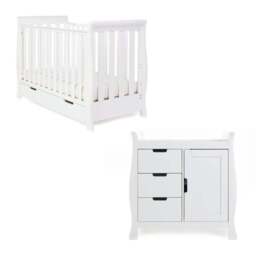 Obaby Stamford Mini 2 Piece Nursery Room Set, White - thumbnail 3