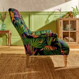 Bibury Buttoned Back Chair, Tropical Treasures Print - thumbnail 3