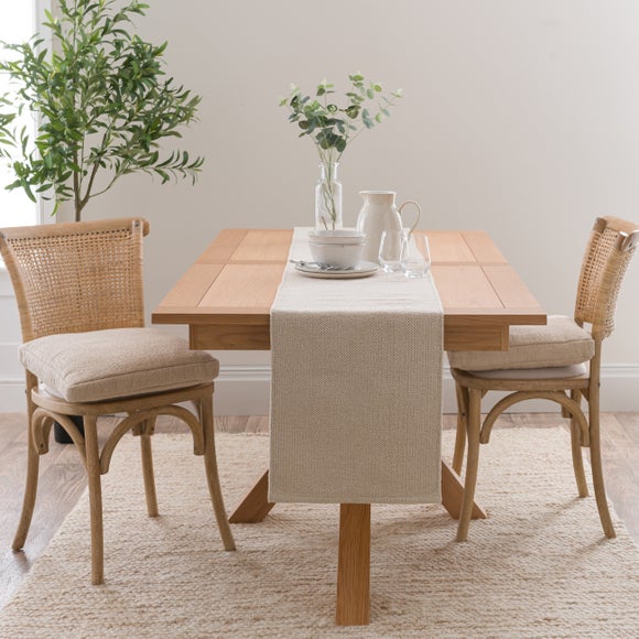 Xavi 6-8 Seater Extending Dining Table with 6 Florine Natural Dining Chairs - image 1