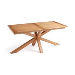 Xavi 6-8 Seater Extending Dining Table with 6 Florine Natural Dining Chairs - thumbnail 4