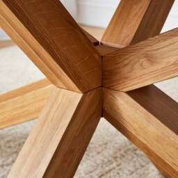 Xavi 6-8 Seater Extending Dining Table with 6 Florine Natural Dining Chairs - thumbnail 3