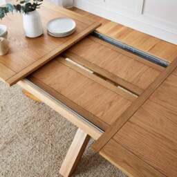 Xavi 6-8 Seater Extending Dining Table with 6 Florine Natural Dining Chairs - thumbnail 2