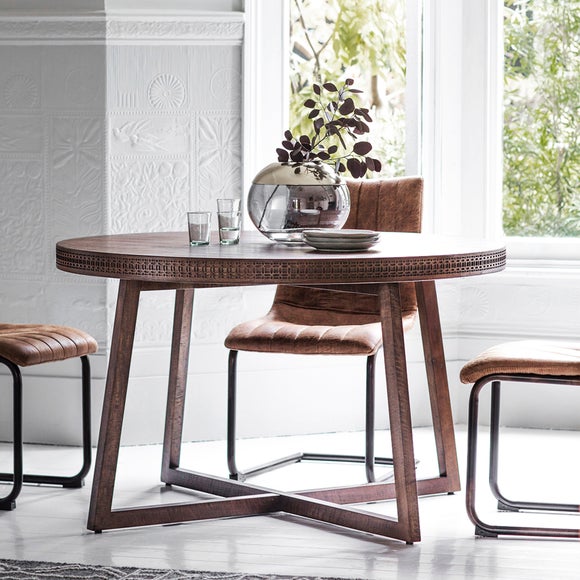 Cedar & Sage Cantwell 4 Seater Round Dining Table, Mango Wood - image 1