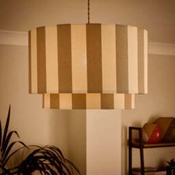 Beatrice Stripe Two Tier Lamp Shade - thumbnail 2