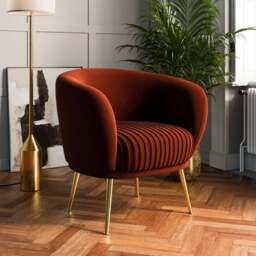 Bella Velvet Cocktail Chair - thumbnail 1
