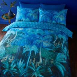 Matthew Williamson Midnight Palms 100% Cotton Reversible Duvet Cover & Pillowcase Set - thumbnail 6